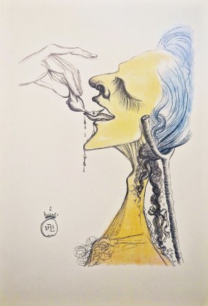 Salvador DALI (1904-1989), Little bird on tongue (Mały ptaszek na języku), z cyklu PAMIĘTNIKI CASANOVY, 1980