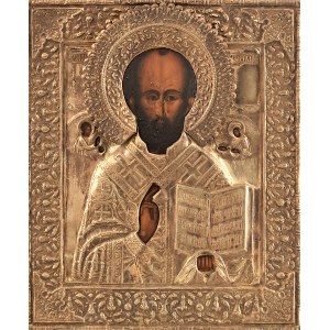 19th Century Russian Icon of Saint Nicholas the Wonderworker