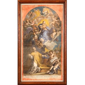Jakob Frey the Elder (1681-1752) after Sebastiano Conca. The Virgin in Glory with Saint Philip Neri