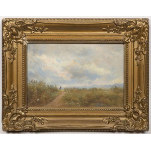 Franz Alt (Austrian 1821-1914) Rural Landscape with Figure
