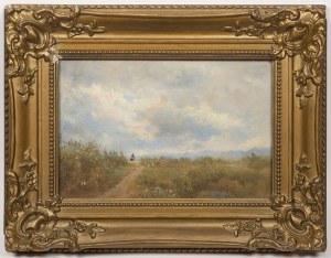 Franz Alt (Austrian 1821-1914) Rural Landscape with Figure