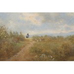 Franz Alt (Austrian 1821-1914) Rural Landscape with Figure