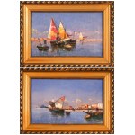 Georg Fischhof (1859-1914) Pair of Maritime Scenes