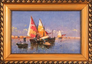 Georg Fischhof (1859-1914) Pair of Maritime Scenes
