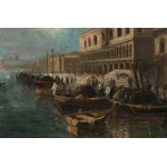 European School 19th century Panoramic View of the Doge's Palace and Riva degli Schiavoni, Venice