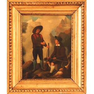 Tyrolean Master 19th Century. The Successful Hunt in the Alps.