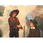 Tyrolean Master 19th Century. The Successful Hunt in the Alps.