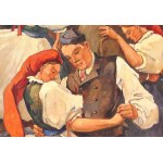 Karl Hruby (1856-1917) Festive Village Dance in Bohemia