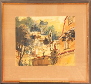 Josef Liesler (1912-2005). View of a Park