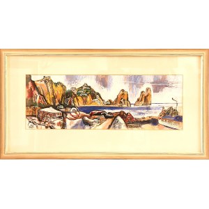 Josef Liesler (1912-2005). Capri se skalami Faraglioni
