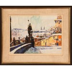 Josef Liesler (1912-2005). Charles Bridge in Prague