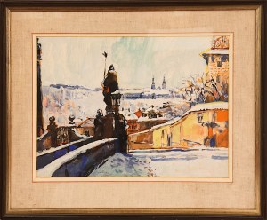 Josef Liesler (1912-2005). Charles Bridge in Prague