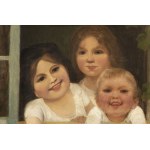 Carl von Bergen (1853-1933). Three Children at the Window