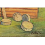 After Jan Hála (1890 - 1959) . Pastoral Scene at a Mountain Shepherding Hut (Salaš) in the High Tatras