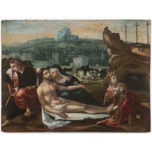 MAÎTRE HOLLANDAIS, XVIE SIÈCLE . La lamentation du Christ