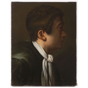 Gregorio Preti (Taverna 1603 - Rome 1672) ., Gregorio Preti (Taverna 1603 - Rome 1672) . Portrait d'un jeune homme
