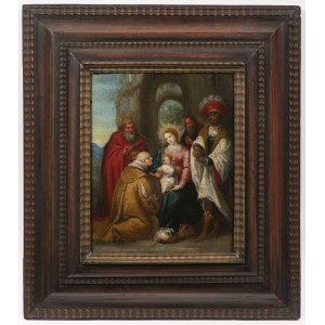 ATTRIBUTED TO FRANS FRANCKEN THE YOUNGER (ANTWERP 1581 - 1642), ATTRIBUTED TO FRANS FRANCKEN THE YOUNGER (ANTWERP 1581 - 1642) . The Adoration of the Magi .