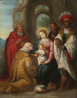 ATTRIBUTED TO FRANS FRANCKEN THE YOUNGER (ANTWERP 1581 - 1642), ATTRIBUTED TO FRANS FRANCKEN THE YOUNGER (ANTWERP 1581 - 1642) . The Adoration of the Magi .
