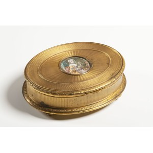 Fine Gilded Bronze Jewelry Casket with Miniature