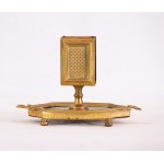 Victorian Ormolu and Porcelain Match Striker.