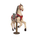Monumental Polychrome Wooden Carousel Horse - Circa 1900