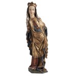 A Magnificent Standing Female Saint. High Gothic circa 1420/30
