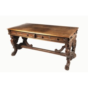 Italian, 18th/19th Century A Highly Carved Walnut Table