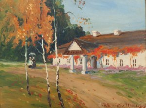 Bronisława Rychter-Janowska (1868 - 1953), Jesienny spacer przed dworkiem