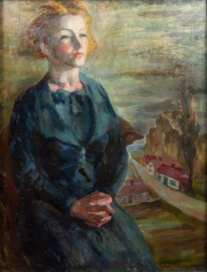 Władysław Łopuszniak (1904- 1996), Portret Pani AP, przed 1938 r.