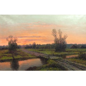 Viktor Koretsky (1890 - 1980), By the River at Sunset