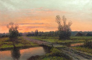 Wiktor Korecki (1890 - 1980), Nad rzeką o zachodzie słońca