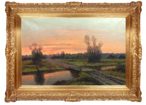 Wiktor Korecki (1890 - 1980), Nad rzeką o zachodzie słońca