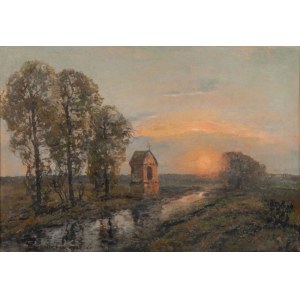 Viktor Koretsky (1890 - 1980), Sunset at the shrine