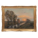 Viktor Koretsky (1890 - 1980), Sunset at the shrine