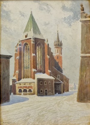 Stanisław Fabijański (1865 - 1947), Kościół Mariacki zimą