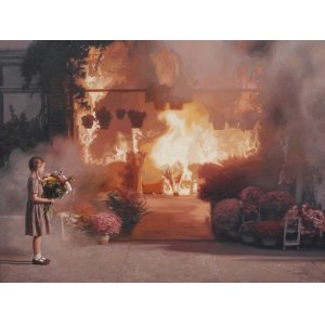 Karol Kędzierski (né en 1984), Incendie dans un magasin de fleurs, 2025.