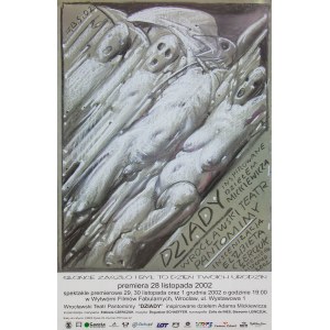 Franciszek STAROWIEYSKI (1930-2009) - projekt, Plakat do spektaklu Dziady dla wrocławskiego Teatru Pantomimy