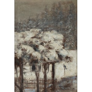 Wlastimil Hofman (1881 Prague - 1970 Szklarska Poreba), Landscape with snow-covered trees , 1962