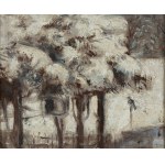 Wlastimil Hofman (1881 Prague - 1970 Szklarska Poreba), Landscape with snow-covered trees , 1962