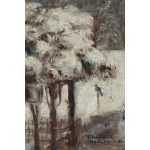 Wlastimil Hofman (1881 Prague - 1970 Szklarska Poreba), Landscape with snow-covered trees , 1962