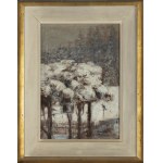 Wlastimil Hofman (1881 Prague - 1970 Szklarska Poreba), Landscape with snow-covered trees , 1962