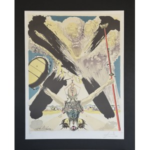 Salvador Dalí (1904-1989), Proměna Dona Quijota (Métamorphose de Don Quichotte) ze série Don Quijote de la Mancha, 80. léta 20. století. (1957)