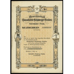 Consolidated Zielona Gora Mines, stock (blank), 20th century, Zielona Gora