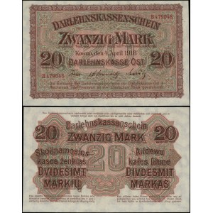 Poland, Darlehnskasse Ost, 20 marks, 4.04.1918, Kaunas