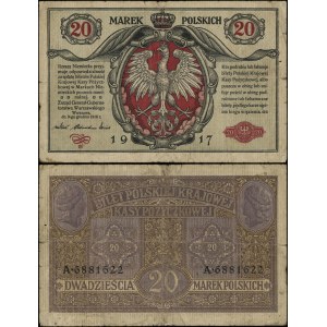 Poland, 20 Polish marks, 9.12.1916, General, A