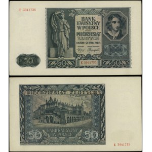Pologne, 50 zloty, 1.08.1941, E