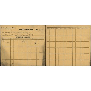 Poland, milk card from the Lodz ghetto
