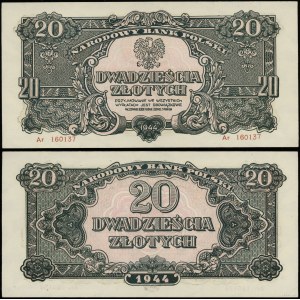 Polska, 20 złotych, 1944, OBOWIĄZKOWE, Ar