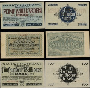 Germany, set of 6 banknotes, 1923