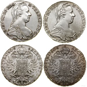 Österreich, 2 x Taler Satz, 1780 - spätere Prägung
